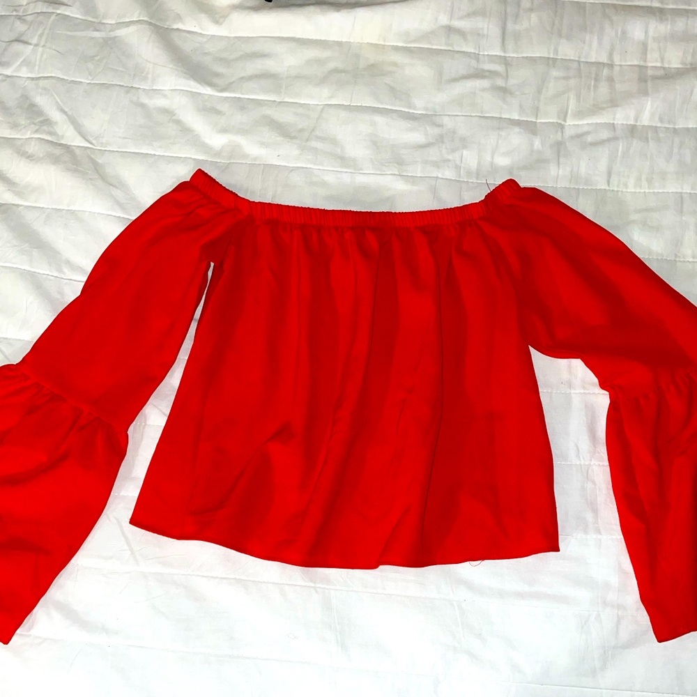 Gianni Bini XS red off the shoulder red shirt
